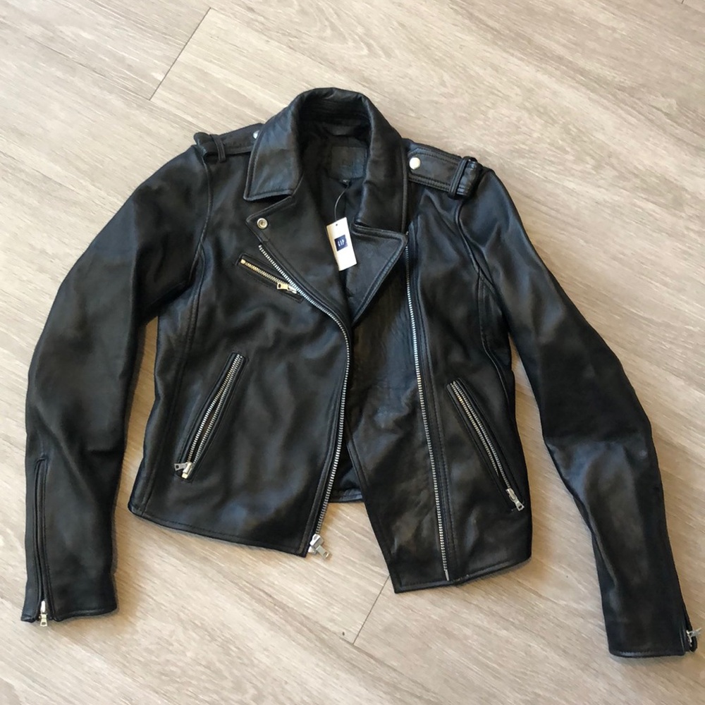 NWT The Gap Leather Jacket - Real Leather